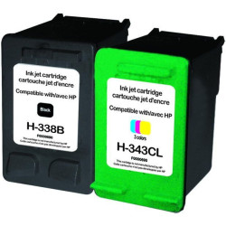 Cartouches UPrint Premium BK+CL pour imprimantes HP - Consommable