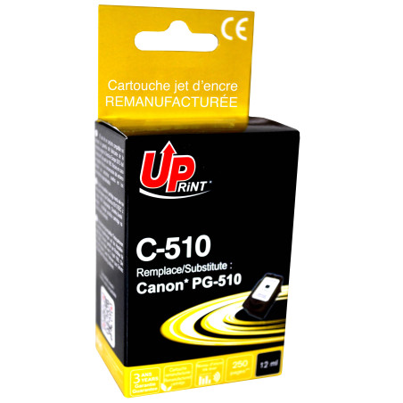 Cartouche noire premium UPrint PG-510 pour imprimantes Canon Pixma