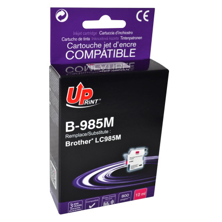 Cartouche Magenta Premium UPrint LC985 pour Brother DCP-J 125, MFC-J