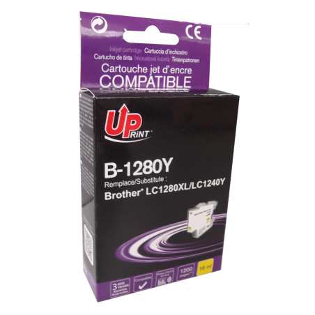 Cartouche jaune premium UPrint LC1280XL/LC1240 pour Brother