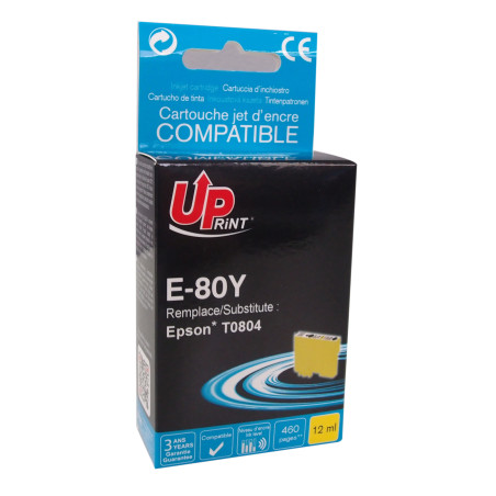 Cartouche Premium Jaune UPrint T0804 pour imprimantes Epson