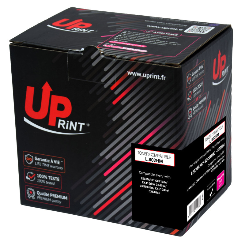 Cartouche magenta premium UPrint pour Lexmark CX 410 et CX 510