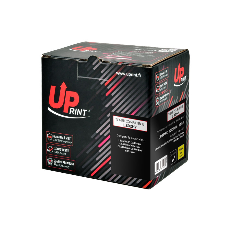 Cartouche UPrint Jaune Premium pour Lexmark CX 410 CX 510 compatibles