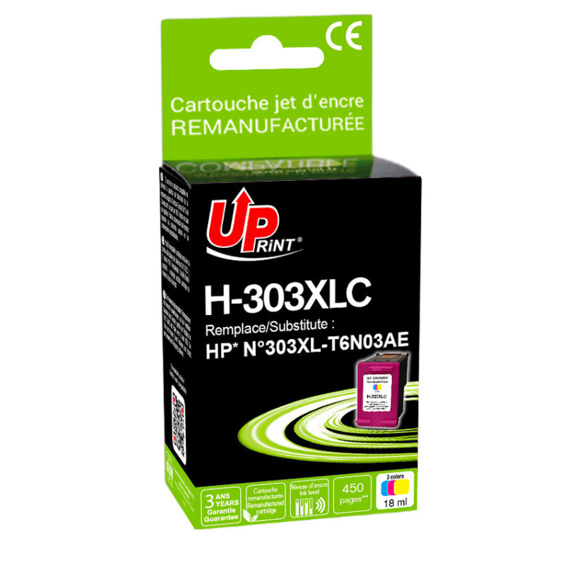 Cartouche compatibles HP N°303XL T6N03AE - UPrint Premium CL