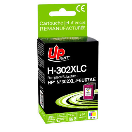 Cartouche Premium UPrint CL pour imprimantes HP, référence OEM