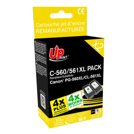 Cartouche UPrint Premium BK+CL pour Canon PG-560XL/CL-561XL