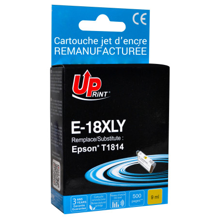 Cartouche jaune Premium UPrint pour imprimantes Epson T1814/T1804