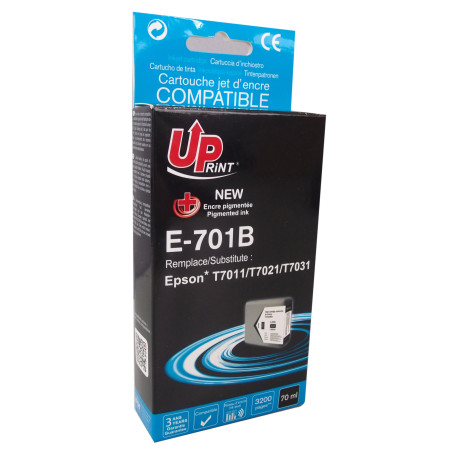 Cartouche noire UPrint T701/T702/T703 premium pour imprimantes Epson