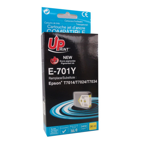 Cartouche Premium Jaune UPrint pour Epson, T701/T702/T703 compatibles