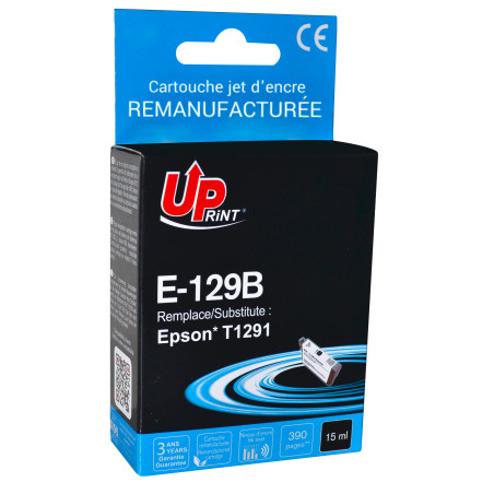 Cartouche Premium Noir UPrint T1291 pour Epson, compatible Pomme