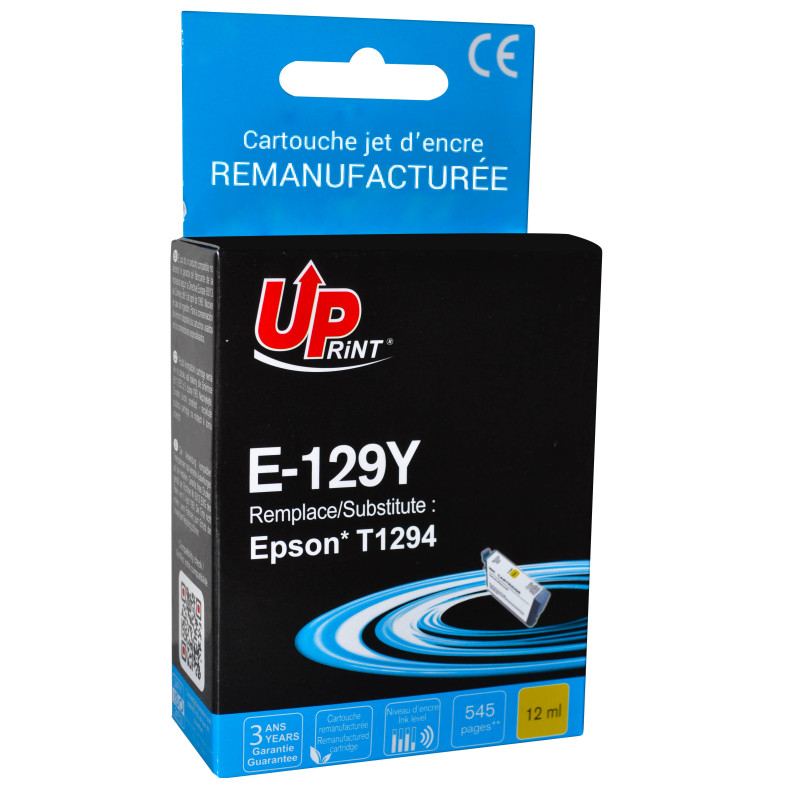 Cartouche jaune Premium UPrint pour Epson, compatible T1294
