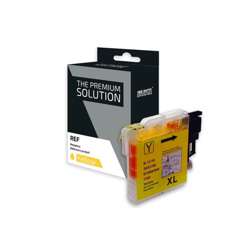 Cartouche Jaune LC980/LC1100Y Brother compatible - 1er prix