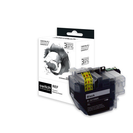 Cartouche noire Switch Premium pour Brother LC3219XLB, compatible