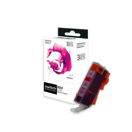 Cartouche Switch Premium compatible Canon CLI-521M couleur Noir