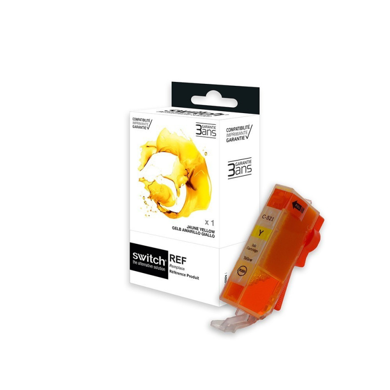 Cartouche Switch Premium CLI-521Y pour Canon Pixma IP/MP