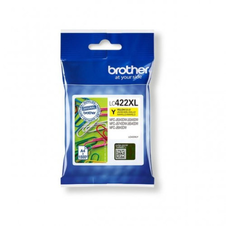 Cartouche jaune d'origine Brother 422XL pour imprimantes MFC-J5340