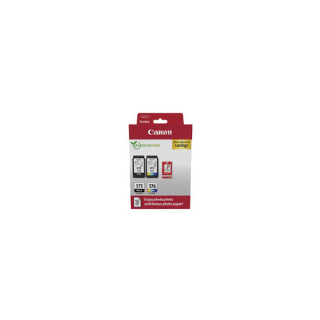 Cartouche Origine Canon 575/576 Noir & Tricolor Pack x2 + 50 papier