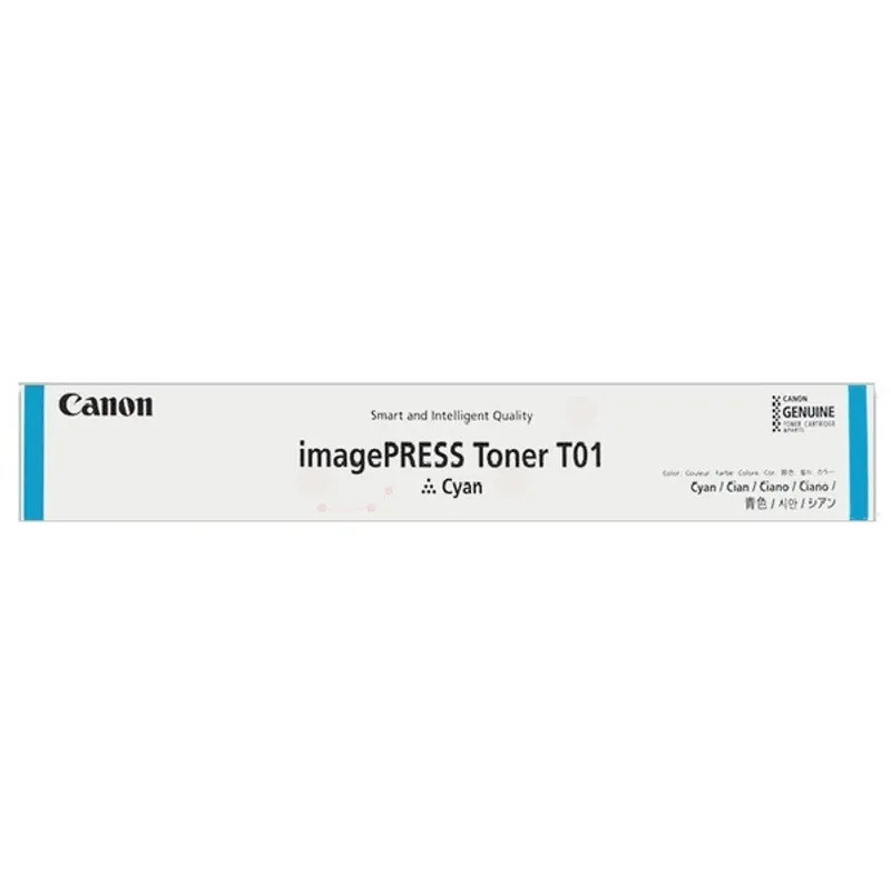 Cartouche Cyan T01 Origine pour Canon imagePRESS C 60/C 600/C 65/C