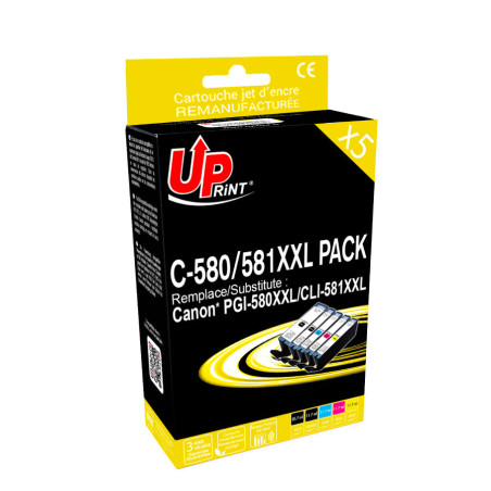 Cartouche UPrint premium pour imprimantes Canon PG580XXL/CLI-581XXL