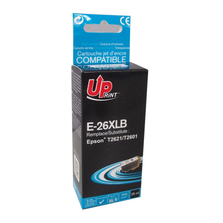 Cartouche Premium UPrint Noir pour imprimantes Epson T2621 / T2601