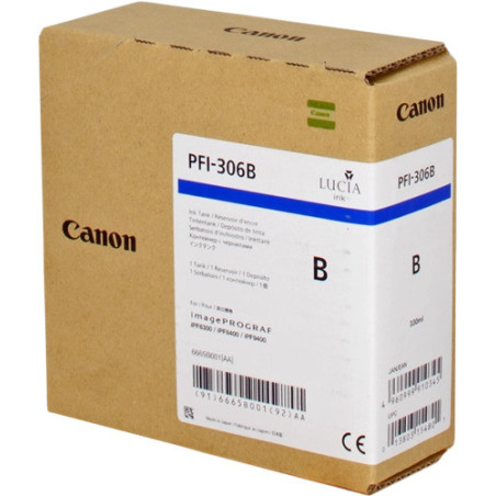 Cartouche OEM Bleu pour imagePROGRAF Canon – 6665B001, PFI306B