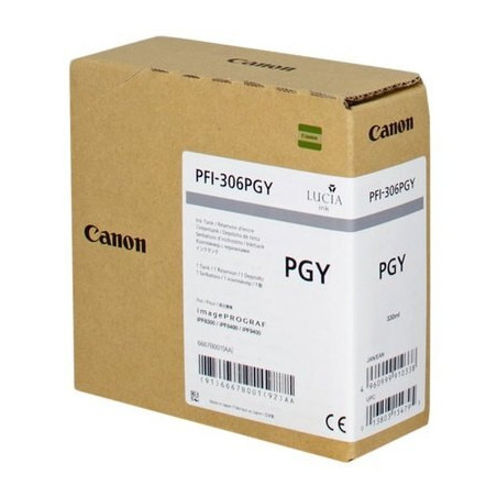 Cartouche Origine Canon 6667B001 Light Grey - Référence OEM PFI306PGY