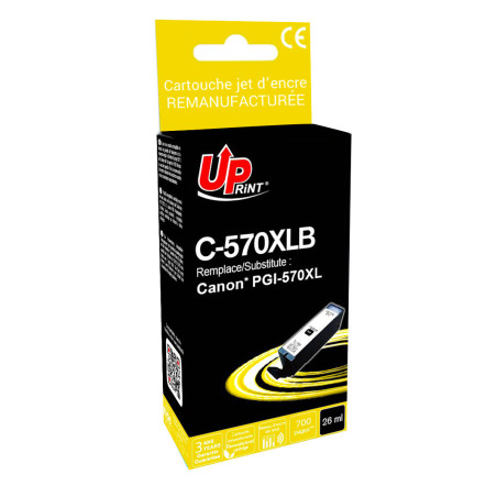 Cartouche Premium UPrint Noir PGI-570XL pour imprimantes Canon