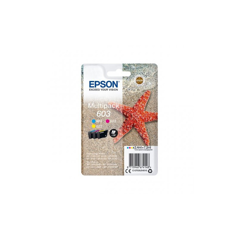 Cartouches Epson 603 - Pack x3 Origine Cyan Magenta Jaune