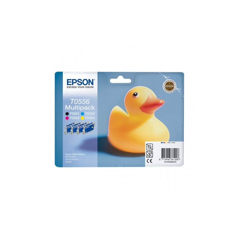 Cartouche Epson T0556 Pack x4 Origine - Référence OEM exacte