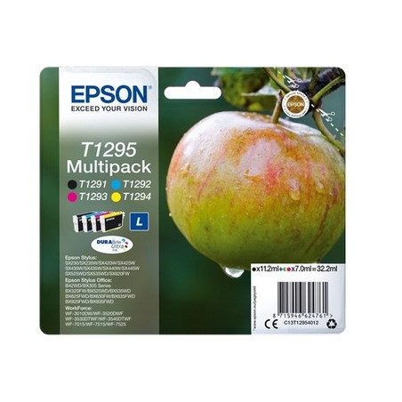 Cartouche Epson 1295 - Pack x4 Noir Cyan Magenta Jaune - Origine