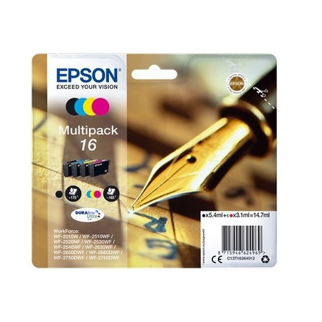 Cartouches Epson T1626 Origine - Pack x4 - Référence exacte