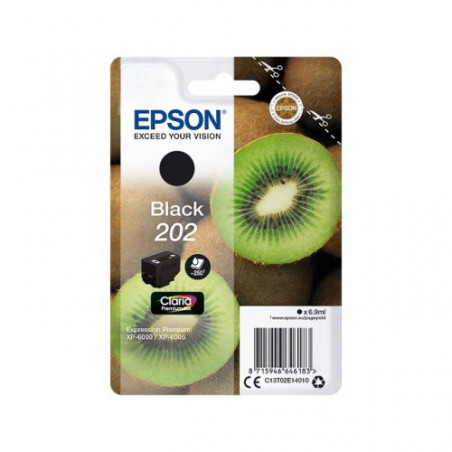 Cartouche origine Epson 202 pour XP-6000/6100, conforme et reconnue