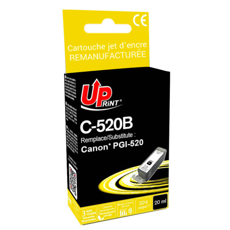 Cartouche noire UPrint PGI520 pour imprimantes Canon Pixma
