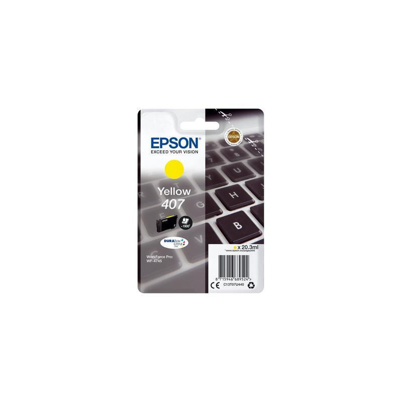 Cartouche Jaune Epson 407 - Origine, conforme et fiable