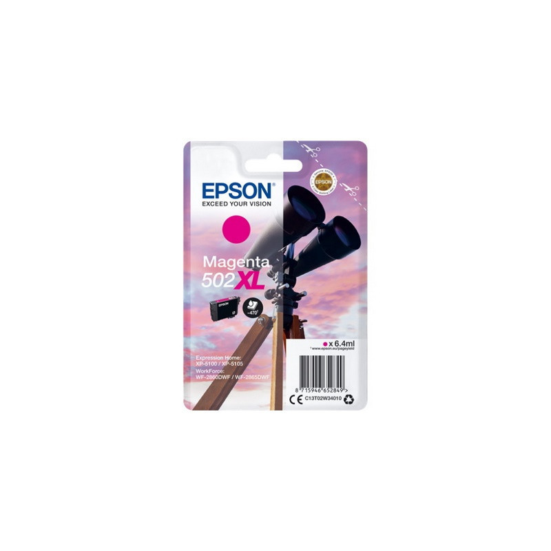 Cartouche D'Origine Epson 502XL Magenta - T02W340