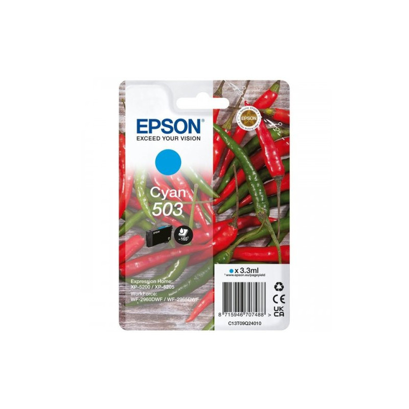 Cartouche Cyan Origine Epson 503 pour XP-5200 WF-2960