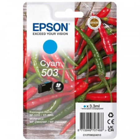 Cartouche Cyan Origine Epson 503 pour XP-5200 WF-2960
