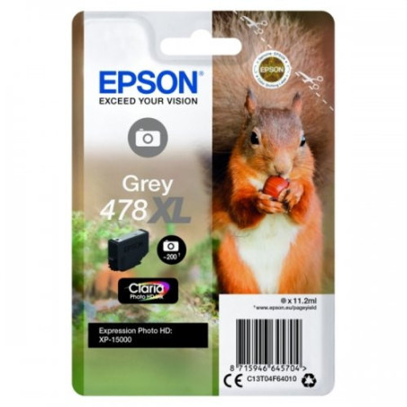 Cartouche Origine Epson 478XL Gris - Référence 478XL