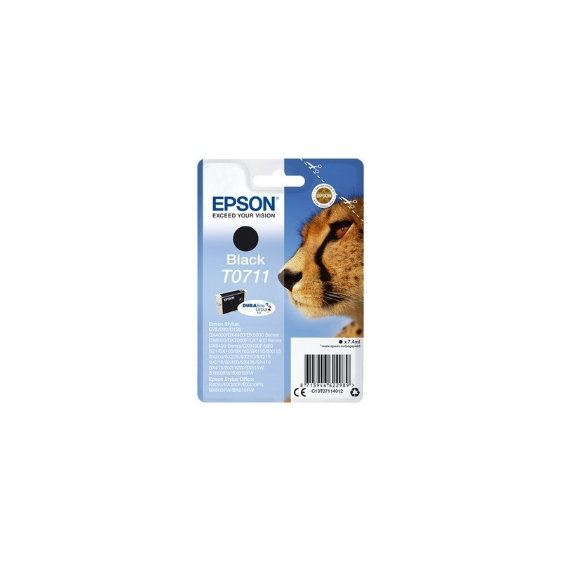 Cartouche noire Origine Epson T0711 pour imprimantes Epson Stylus D