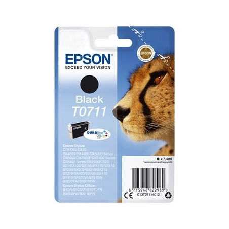 Cartouche noire Origine Epson T0711 pour imprimantes Epson Stylus D