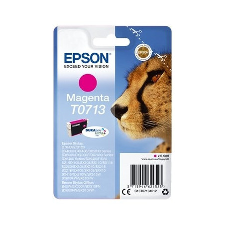 Cartouche Magenta T0713 d'origine Epson pour Stylus D 120, D 78, D
