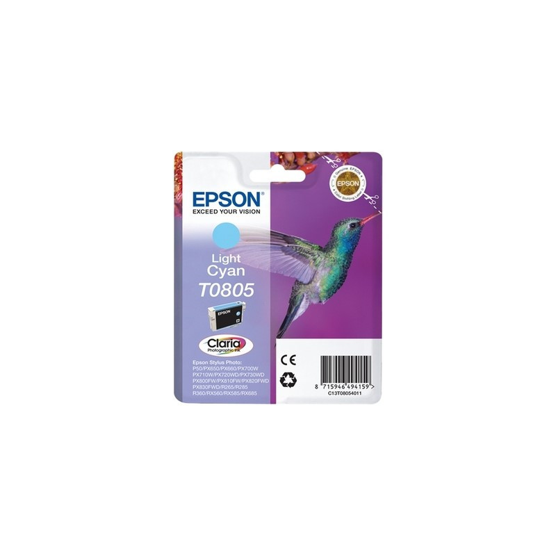 Cartouche D'origine Epson T0805 Light Cyan - Conforme et calibrée
