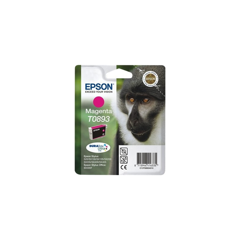 Cartouche EPSON T0893 Magenta Origine - Installation immédiate