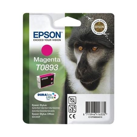 Cartouche EPSON T0893 Magenta Origine - Installation immédiate