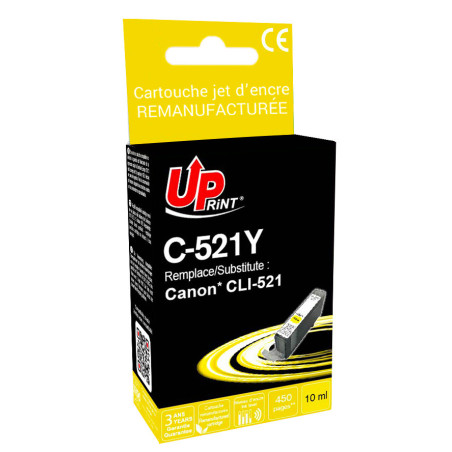 Cartouche Jaune Premium UPrint pour imprimantes Canon CLI521