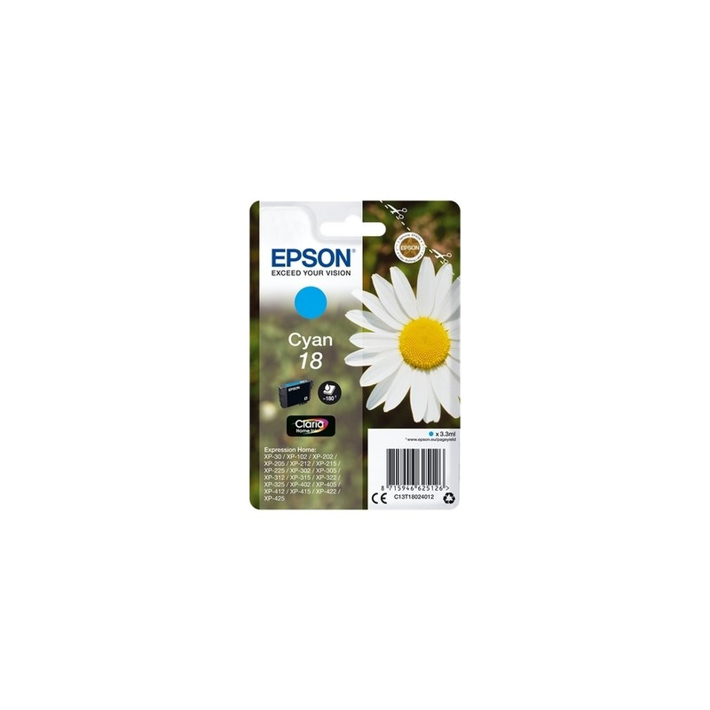 Cartouche D'origine Epson T1802 Cyan - Gamme Origine