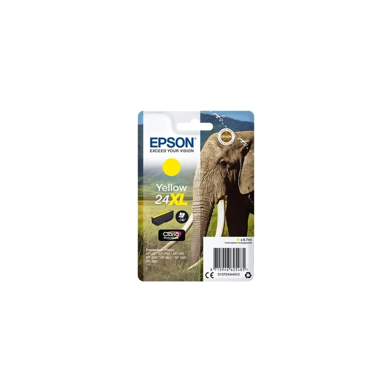 Cartouche Origine Epson 24XL Jaune | Produit d'origine certifié