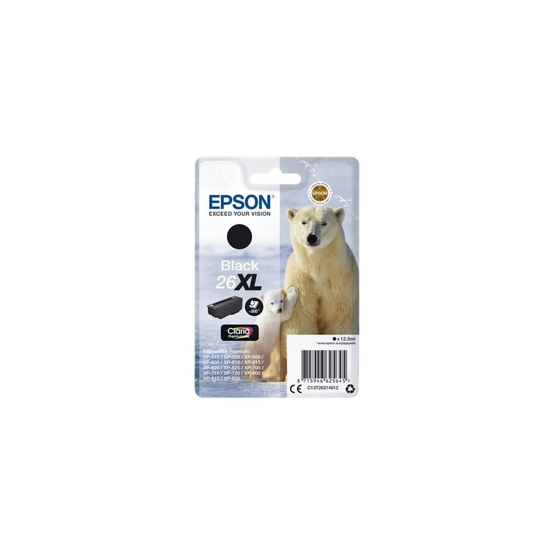 Cartouche Epson 26XL Noir - Origine, conforme et fiable