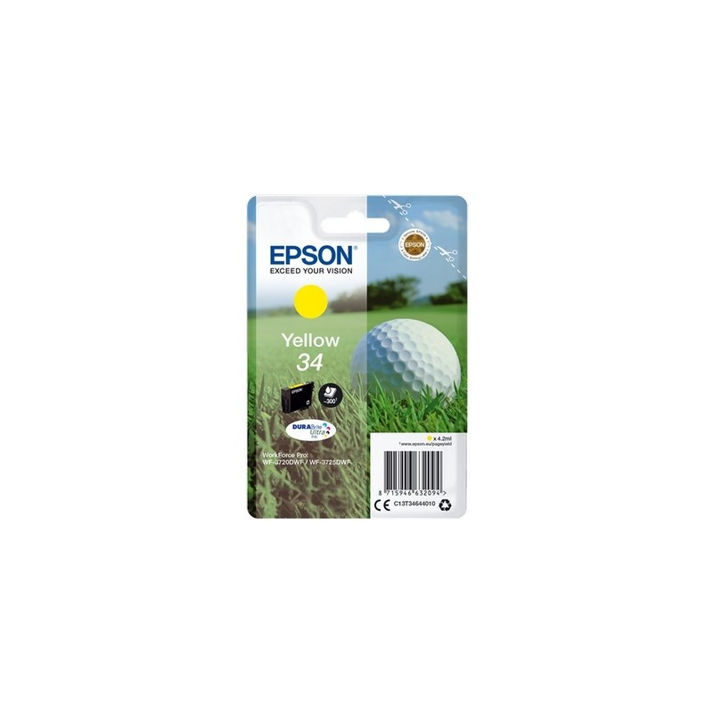 Cartouche Origine Jaune Epson T346440 - Conforme OEM T3464