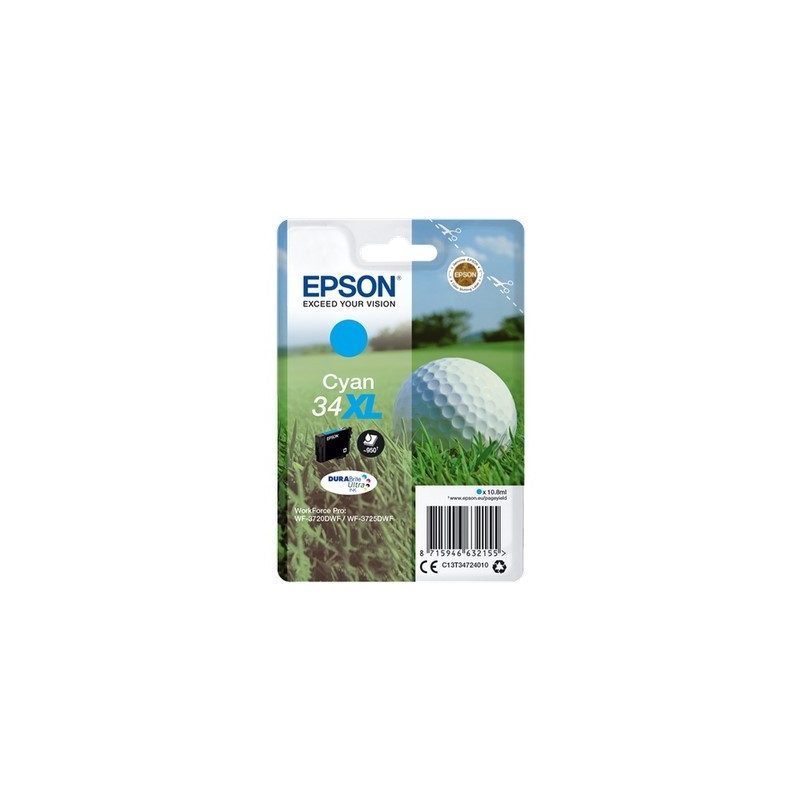 Cartouche Origine Epson T3472 Cyan - Conforme et reconnue